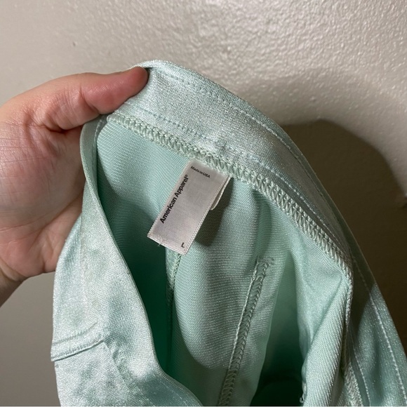 American Apparel y2k Mint Green Disco Shorts Size Large - Picture 5 of 7